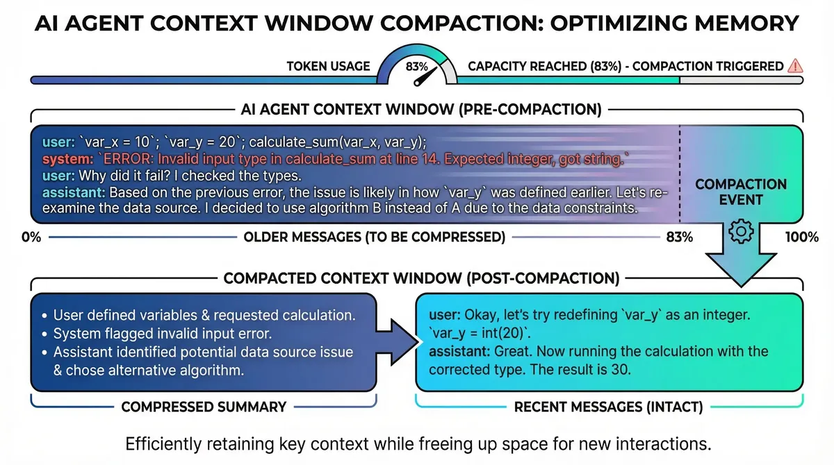 AI Agent Context Window Compaction Process