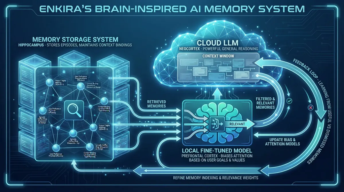Enkira's Brain-Inspired Memory Architecture