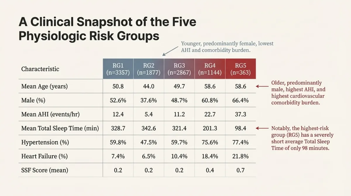 Clinical Characteristics of Risk Groups
